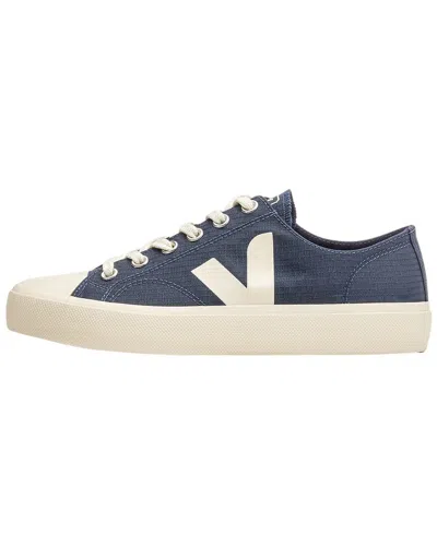 Veja Wata Ii Low Man Sneakers Navy Blue Size 11 Recycled Polyester In Nautico Pierre