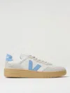 Veja V-90 O.t. Sneakers In White Suede And Leather In Blue