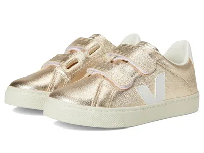 Veja Small Esplar Chromefree (little Kid/big Kid) Kid's Shoes Platine/white : Unisex Eu 31 (us 13.5 Littl In Burgundy