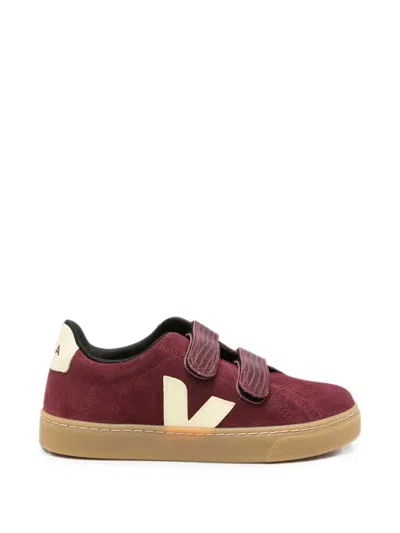 Veja Kids Suede Small Esplar Trainers In Burgundy