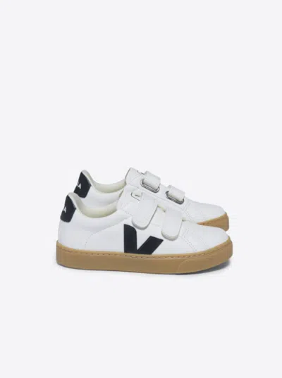 Veja Kids' Esplar Leather Sneakers In White