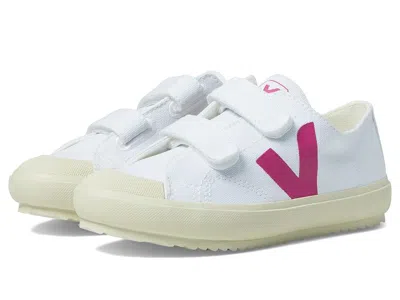 Veja Small Ollie Canvas (little Kid/big Kid) Kid's Shoes White/lotus : Unisex Eu 30 (us 12.5 Little Kid) 