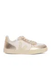 Veja Small V-10 L Leath Whi_calc_platine Sneakers In White