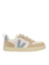 Veja Small V-10 Laces Chromefree Leather Extra-white_steel_almond Snea In White