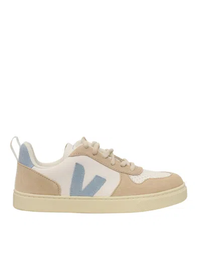 Veja Small V-10 Laces Chromefree Leather Extra-white_steel_almond Snea