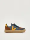 Veja V-10 Suede Sneakers In Blue