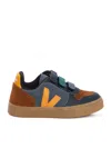 Veja Small V-10 Suede Calif_ouro_natural Sneakers In Gray