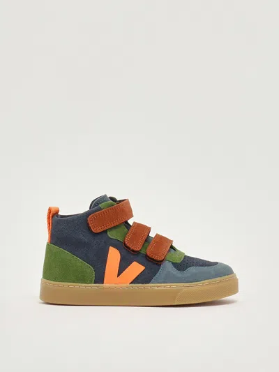Veja Kids' Small V-10 Suede Sneaker In Multi