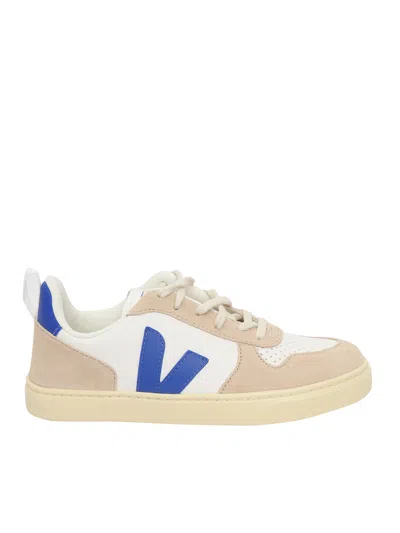 Veja Small V-10 Laces Chromefree Leather Extra-white_paros_almond