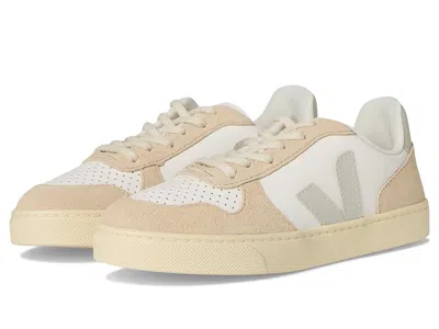 Veja Small V-10 Laces (little Kid/big Kid) Kid's Shoes White/natural/almond : Unisex Eu 28 (us 11 Little  In Brown