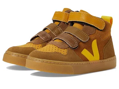 Veja Small V-10 M Suede (toddler) Kid's Shoes /camel/tonic : Unisex Eu 26 (us 9.5 Toddler) M, Leather In Brown