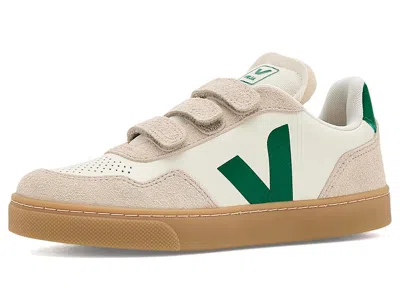 Veja Small V-90 (little Kid/big Kid) Kid's Shoes Pure/golf/almond: Unisex Eu 30 (us 12.5 Little Kid) M In Neutral
