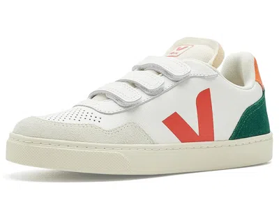 Veja Small V-90 (little Kid/big Kid) Kid's Shoes White/mars/golf: Unisex Eu 35 (us 4 Big Kid) M