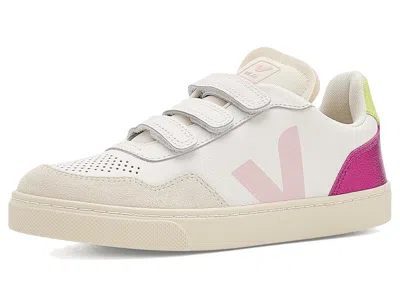 Veja Small V-90 (little Kid/big Kid) Kid's Shoes White/petale/azalea: Unisex Eu 35 (us 4 Big Kid) M