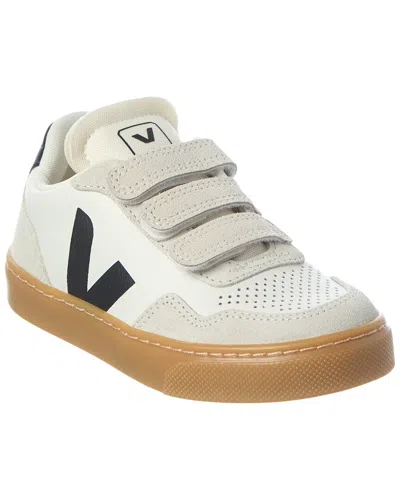 Veja Kids' Small V-90 O. T. Leather Sneaker In White
