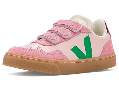 Veja Small V-90 (toddler) Kid's Shoes Petale Mary Tag Natural : Unisex Eu 27 (us 10 Toddler) M, Leather In Multi