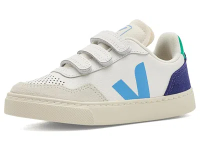 Veja Small V-90 (toddler) Kid's Shoes White/celeste/cobalt: Unisex Eu 21 (us 5 Toddler) M