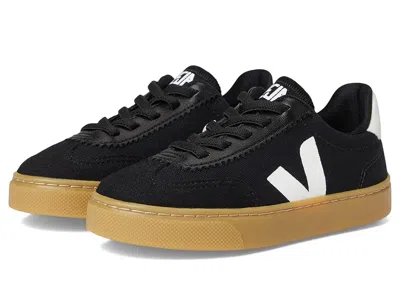 Veja Small Volley Canvas (little Kid/big Kid) Kids Shoes Black/white : Unisex Eu 30 (us 12.5 Little Kid) 