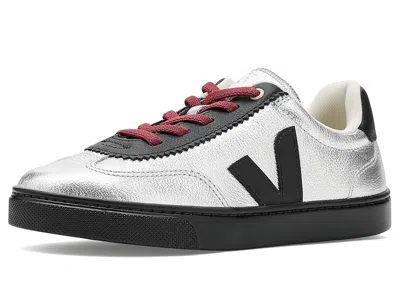 Veja Small Volley (little Kid/big Kid) Kid's Shoes Silver : Unisex Eu 34 (us 3 Little Kid) Medium, Leathe In Multi