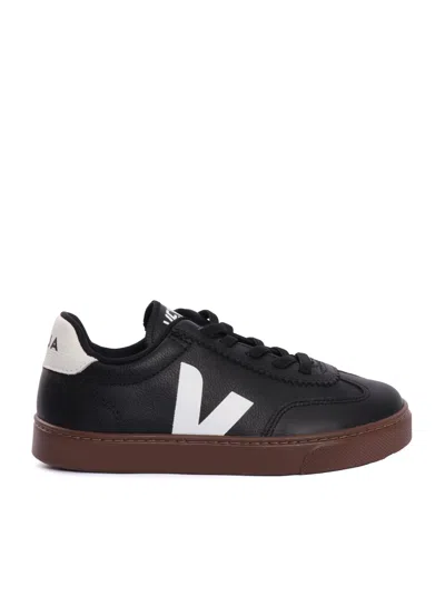 VEJA SMALL VOLLEY O.T. BLACK_WHITE_BARK SNEAKERS