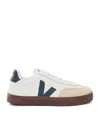 Veja Kids Leather Small Volley Trainers In Neutral