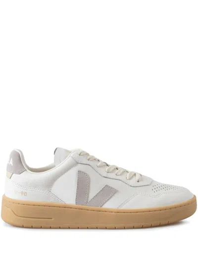 Veja Smooth Leather Sneakers With Contrasting Accents In White