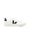 Veja Campo White And Black Low Top Sneakers In Vegan Leather Unisex In White