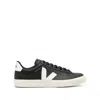 Veja Campo Black And White Low Top Sneakers In Vegan Leather Man In Black