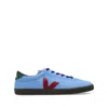 Veja Man Sneakers Azure Size 12 Leather In Blue