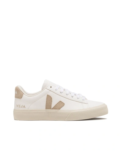 Veja White Chromefree Leather Campo Sneakers In Extra-white_almond
