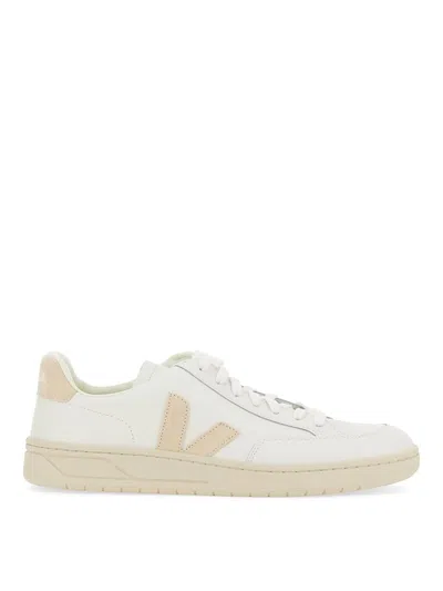 Veja V-12 Calfskin Sneakers In White