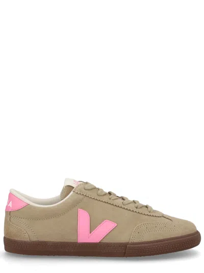 Veja Sneakers Volley Suede Taupe Malibu Bark In Gray