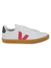 Veja White Logo Sneakers In Red