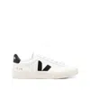 Veja Campo White And Black Low Top Sneakers In Vegan Leather Unisex In White