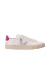 Veja Sneakers Campo Chromefree White Silver Ultraviolet In White