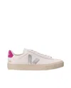 Veja Sneakers Campo Chromefree White Silver Ultraviolet In White