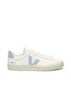 Veja Campo Chromefree White Steel Sneakers In Silver