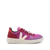 Veja V-10 Sneakers In Viola Suede And Leather