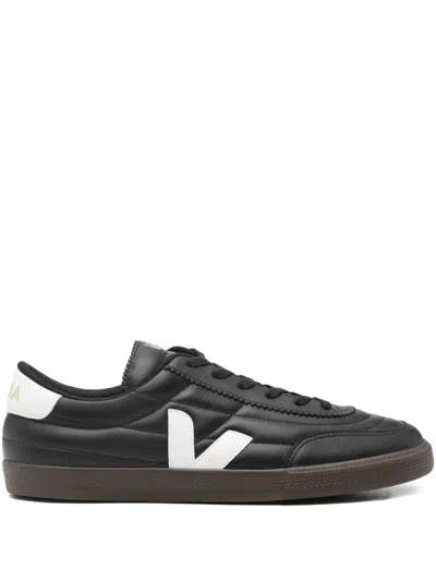 Veja Logo-patch Sneakers In Black