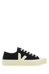 Veja Black Wata Ii Low Canvas Sneakers In Black