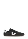 Veja Panenka Black Sneaker With Logo On The Side And Contrasting Heel In Leather Unisex In Black