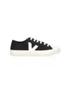 Veja Black Wata Ii Low Canvas Sneakers In Black