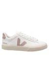 Veja Round Head Low-cut Casual Shoes In Bianco E Rosa