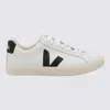 Veja Extra White And Black Leather Esplar Sneakers In White