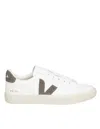 Veja Sneakers In White And Green Leather In White