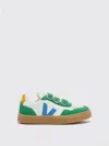 Veja Kids V-90 Round-toe Sneakers In White