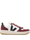 Veja Leather Sneakers With Rubber Sole And Perforated Detailing In Multi