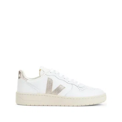 Veja V-10 Leather Extra Sneakers Shoes In Neutral