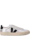 Veja Campo Leather Sneakers In Silver