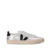 Veja Campo Leather Sneakers In Silver